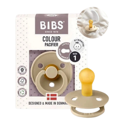 Núm ti giả cao su tự nhiên Bibs núm tròn chỉnh nha Đan Mạch số 1 cho bé từ 0-6 tháng