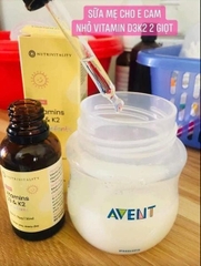 Vitamin D3K2 MK7 Nutrivitality tăng đề kháng cho bé từ sơ sinh của Anh Quốc 30ml