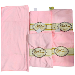 Khăn tắm cao cấp Helen cotton tự nhiên Bamboo sợi tre kháng khuẩn 70cm*140cm màu hồng
