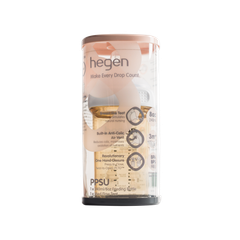 Bình sữa Hegen PPSU 240ml núm ti size M từ 3 – 6 tháng, White