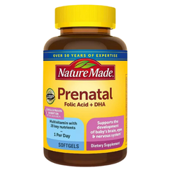 Vitamin tổng hợp bầu Nature Made Prenatal Folic Acid + DHA 100 viên giúp phòng chống dị tật và phát triển hệ thần kinh thai nhi