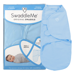 Chăn Ủ Kén Cotton Summer SwaddleMe Xanh Lơ size L cho bé sơ sinh
