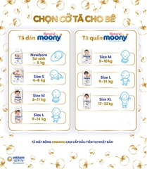 Bỉm Tã dán Moony Natural size S 58 miếng (4 - 8kg)