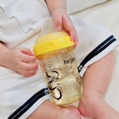 Bình sữa Hegen Dragon 240ml núm ti size M từ 3 – 6 tháng PPSU (Rồng Vàng)