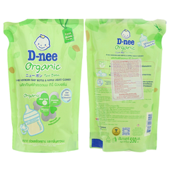 Nước Rửa Bình Sữa Dnee Organic Hương Cam Không Gây Kích Ứng An Toàn Cho Bé Túi 550ml