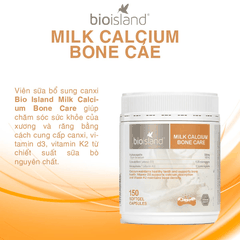 Canxi Sữa Hữu Cơ BioIsland Milk Calcium Bone Care Hỗ Trợ Xương Khớp (Hộp 150 viên)
