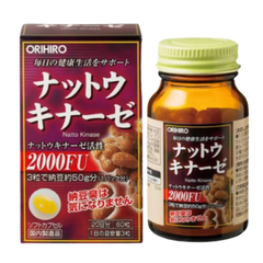 [Date 21.12.24] Viên uống Nattokinase 2000FU Orihiro Nhật Bản hỗ trợ đột quỵ ngừa tai biến mạch máu não 60 viên