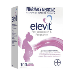 Viên uống bổ sung vitamin cho mẹ bầu Elevit Healthy Baby Healthy Mum 100 viên tăng cường sức khỏe và sức đề kháng cho mẹ và bé