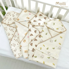 Ủ choàng có đai Muslin 3 lớp chính hãng Molli cao cấp
