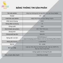 Máy lọc không khí và tạo ẩm Moaz BéBé MB - 066