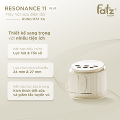 Máy hút sữa điện đôi rung mát xa Resonance 11 Plus Fatzbaby