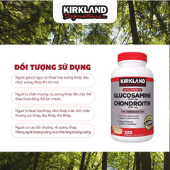 Bổ khớp Glucosamine giúp xương chắc khỏe Glucosamine & Chondroitin 280 viên Kirkland Signature đẩy lùi bệnh viêm khớp, thoái hóa