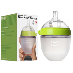 Bình sữa silicone Comotomo 150ml màu xanh cho bé từ 0M+