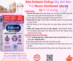 Sữa Enfamil chống đầy hơi nôn trớ Enfamil Neuro Pro Gentlease 0 –12 tháng hộp giấy 862g