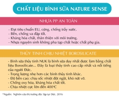 Bình sữa NUK Nature Sense nhựa PP 150ml núm ti S1 - M