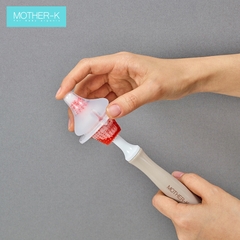 Bộ dụng cụ chổi cọ rửa bình 100% silicone Mother-K Hàn Quốc Màu Xanh