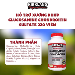 Bổ khớp Glucosamine giúp xương chắc khỏe Glucosamine & Chondroitin 280 viên Kirkland Signature đẩy lùi bệnh viêm khớp, thoái hóa
