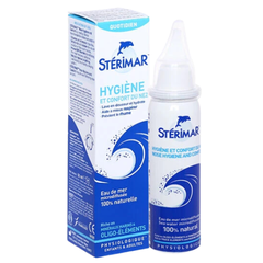 [Date T10.25] Nước biển xịt mũi Sterimar cho bé trên 3 tuổi và người lớn 100ml của Pháp (màu xanh)