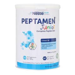 Sữa Bột Peptamen Junior Cho Trẻ Kém Hấp Thụ Suy Dinh Dưỡng 400g 2026 – Sữa Đặc Trị Peptamen Junior Thủy Phân Protein Dễ Hấp Thu MCT Cao Năng Lượng Hỗ Trợ Tăng Cân Khỏe Mạnh Cho Bé Suy Dinh Dưỡng Rối Loạn Tiêu Hóa Chính Hãng Nestlé Mỹ Giá Rẻ