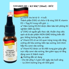 Vitamin D3 K2 MK7 SUNDAY NATURAL TĂNG CHIỀU CAO CHO BÉ - Đức