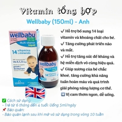 VITAMIN TỔNG HỢP WELLBABY MULTIVITAMIN LIQUID ( ANH )