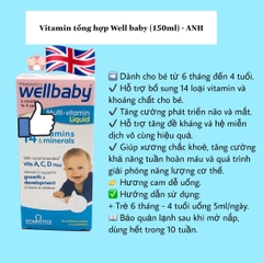 VITAMIN TỔNG HỢP WELLBABY MULTIVITAMIN LIQUID ( ANH )