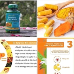 VIÊN UỐNG TINH NGHỆ VÀNG CURCUMIN PURITAN'S PRIDE 500mg