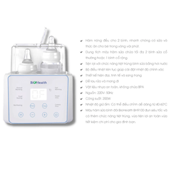 Máy hâm sữa tiệt trùng 2 bình BioHealth BH9100