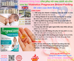 Vitabiotics Pregnacare Breast-Feeding Viên Uống Dành Cho Phụ Nữ Sau Sinh Hộp 56 Viên + 28 Viên Nang 2026 – Pregnacare Breast-Feeding Bổ Sung Vitamin Khoáng Chất Omega-3 DHA Hỗ Trợ Mẹ Sau Sinh Cho Con Bú Sức Khỏe Mẹ Khỏe Bé Phát Triển Toàn Diện Não Bộ Miễn Dịch An Toàn Không Gluten Không Lactose Chính Hãng Anh Giá Rẻ