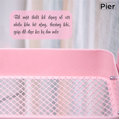 Kệ đa năng Pier 3 tầng có bánh xe, chất liệu thép chống gỉ