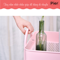 Kệ đa năng Pier 3 tầng có bánh xe, chất liệu thép chống gỉ
