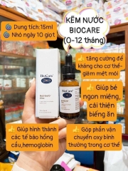 KẼM GIỌT BIOCARE TĂNG CƯỜNG SỨC ĐỀ KHÁNG CHO BÉ TỪ 3M ĐẾN 5TUỔI ANH