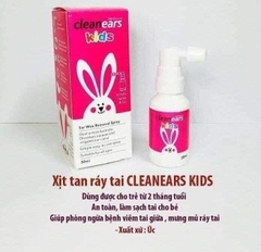 Xịt Tan Ráy Tai CLEANEARS KIDS ÚC 2Tháng-3 Tuổi