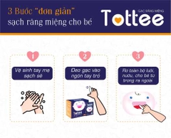 Gạc Răng Miệng Tottee Tinh Chất Cỏ Ngọt - Hộp 25 Gói
