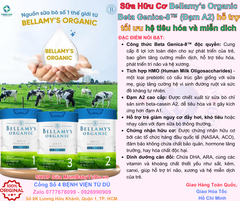 Sữa Hữu Cơ Bellamy’s Organic Beta Genica-8™ số 1 (Đạm A2) cho bé từ 0-6 tháng Hộp 800g