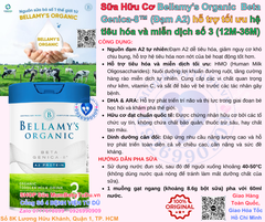 Sữa Hữu Cơ Bellamy’s Organic Beta Genica-8™ số 3 (Đạm A2) cho bé trên 1 tuổi Hộp 800g