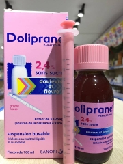 Siro Hạ Sốt Doliprane 2.4% Sans Sucre 100ml Từ Pháp 2026 – Siro Doliprane Giảm Đau Hạ Sốt Hiệu Quả Cho Trẻ Không Đường An Toàn Dễ Uống Hương Trái Cây Paracetamol Chính Hãng Sanofi Giá Rẻ Cho Bé Sơ Sinh Từ 3kg Đến 26kg