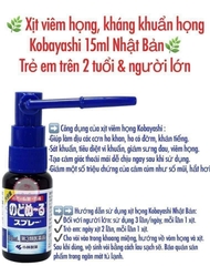 Xịt ho kháng khuẩn khử trùng hầu họng Kobayashi 15ml Vị Bạc Hà