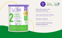 Sữa Bubs Organic Số 2 Grass Fed Follow On Formula 800g Cho Trẻ Từ 6 Đến 12 Tháng