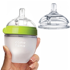 Bình sữa silicone Comotomo 150ml màu xanh cho bé từ 0M+