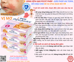 Váng Sữa Gạo Picot Pháp Dành Cho Bé Dị Ứng Đạm Bò VỊ MƠ– Váng Sữa Gạo Picot Pháp Tăng Cân An Toàn Không Đạm Bò, Không Lactose Hương Vani Chuối Táo Dành Cho Bé Sơ Sinh Táo Bón Dị Ứng Sữa Bò Chính Hãng Giá Rẻ