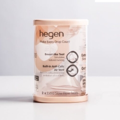 Bộ 2 Núm ti Hegen size Extract Flow số 0 từ 0 – 1 tháng Fullbox