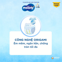 Bỉm Tã dán Moony cho bé sơ sinh size S  (dưới 5kg, 90 miếng)