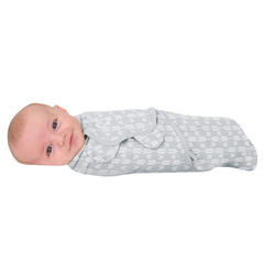 Chăn Ủ Kén Cotton Summer SwaddleMe họa tiết mũi tên xám size S cho bé sơ sinh