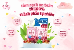 Nước rửa bình sữa Arau Baby Nhật Bản chiết xuất từ thảo mộc dạng bọt an toàn cho bé chai 500ml