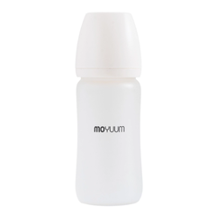 Bình sữa Thủy tinh tráng silicon Moyuum - 240ml - Kèm núm 2