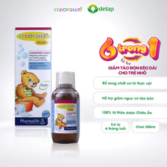 Siro FITOBIMBI ISILAX Hỗ Trợ Giảm Táo Bón 6 Trong 1 Cho Trẻ Từ 6 Tháng Chai 200ml