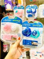 Bộ 2 Núm ti giả đối xứng Dr.Brown's Advantage có luồng khí  2 psc (0-6m)