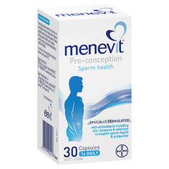 Viên Uống Hỗ Trợ Điều Trị Vô Sinh, Tinh Trùng Yếu Cho Nam Giới Menevit Hộp 30 viên (Úc)