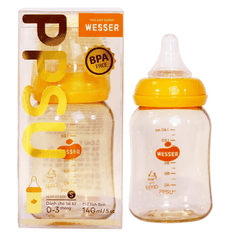 Bình sữa Wesser PPSU cổ hẹp 140ml núm ty S